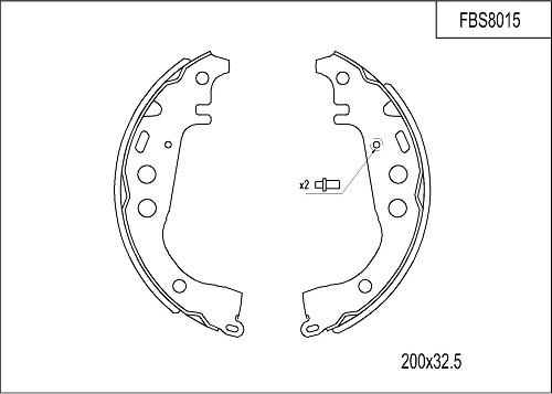 FI.BA FBS8015 - Bremžu loku komplekts autospares.lv