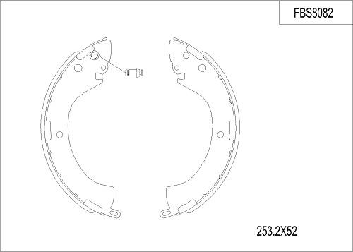 FI.BA FBS8082 - Bremžu loku komplekts www.autospares.lv