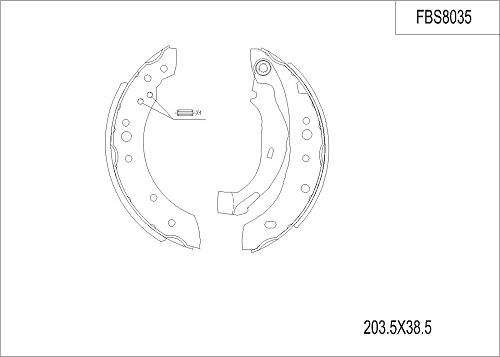 FI.BA FBS8035 - Bremžu loku komplekts autospares.lv