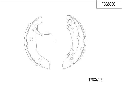 FI.BA FBS8036 - Bremžu loku komplekts www.autospares.lv