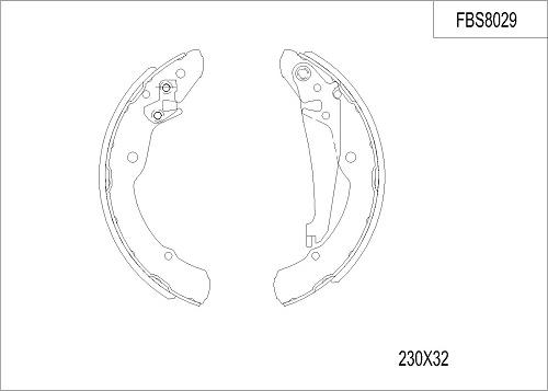 FI.BA FBS8029 - Bremžu loku komplekts autospares.lv