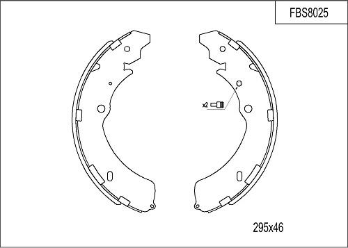 FI.BA FBS8025 - Bremžu loku komplekts www.autospares.lv