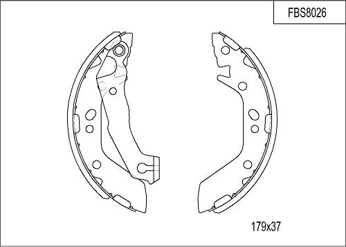 FI.BA FBS8026 - Bremžu loku komplekts www.autospares.lv