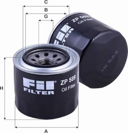 FIL Filter ZP 589 - Eļļas filtrs www.autospares.lv