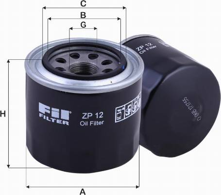 FIL Filter ZP 12 - Oil Filter www.autospares.lv