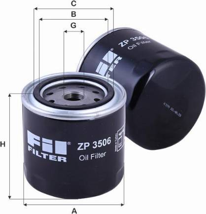 FIL Filter ZP 3506 - Масляный фильтр www.autospares.lv