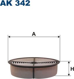 Filtron AK342 - Gaisa filtrs www.autospares.lv