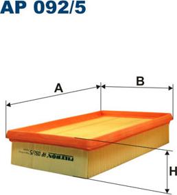Filtron AP092/5 - Gaisa filtrs autospares.lv