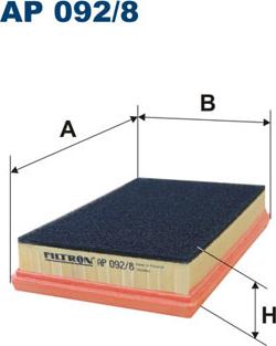 Filtron AP092/8 - Gaisa filtrs autospares.lv