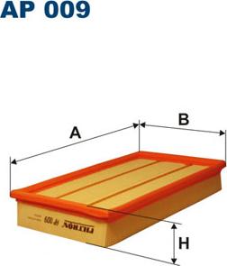 Filtron AP009 - Gaisa filtrs autospares.lv