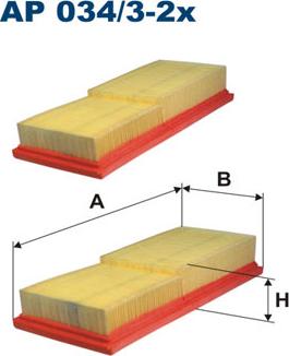 Filtron AP034/3-2x - Gaisa filtrs autospares.lv