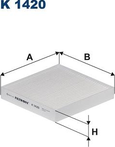 Filtron K 1420 - Filtrs, Salona telpas gaiss www.autospares.lv