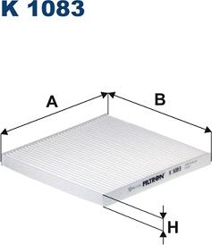 Filtron K1083 - Filter, interior air www.autospares.lv