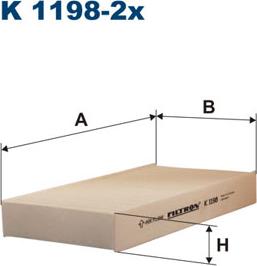 Filtron K1198-2x - Filtrs, Salona telpas gaiss autospares.lv