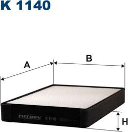 Filtron K1140 - Filtrs, Salona telpas gaiss www.autospares.lv