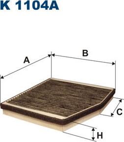 Filtron K1104A - Filter, interior air www.autospares.lv