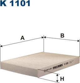 Filtron K1101 - Filter, interior air www.autospares.lv