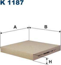 Filtron K1187 - Filtrs, Salona telpas gaiss autospares.lv