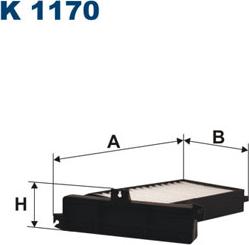 Filtron K1170 - Filtrs, Salona telpas gaiss autospares.lv