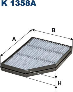 Filtron K1358A - Filter, interior air www.autospares.lv