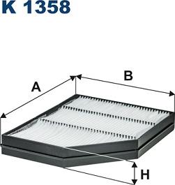 Filtron K1358 - Filter, interior air www.autospares.lv