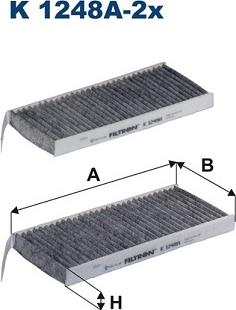 Filtron K 1248A-2x - Filtrs, Salona telpas gaiss autospares.lv