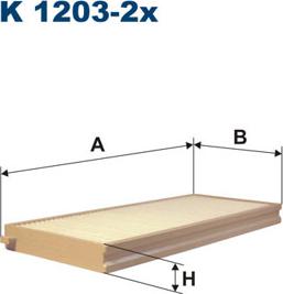 Filtron K1203-2x - Filtrs, Salona telpas gaiss autospares.lv