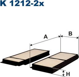 Filtron K1212-2x - Filtrs, Salona telpas gaiss autospares.lv