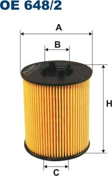 Filtron OE648/2 - Eļļas filtrs www.autospares.lv