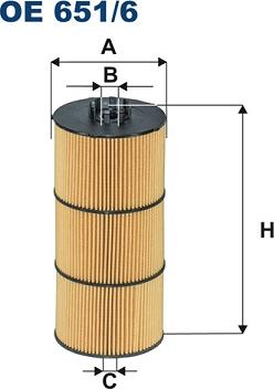 Filtron OE651/6 - Eļļas filtrs www.autospares.lv