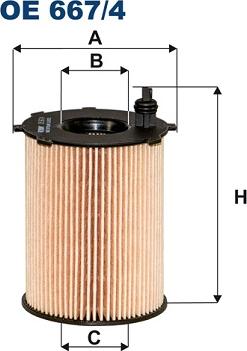 Filtron OE667/4 - Eļļas filtrs autospares.lv