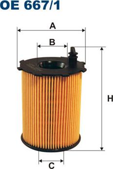 Filtron OE667/1 - Eļļas filtrs www.autospares.lv