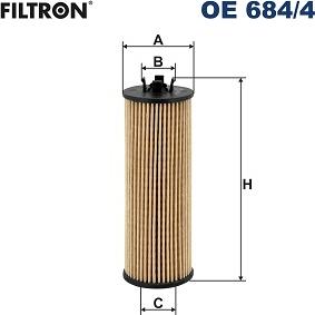 Filtron OE 684/4 - Eļļas filtrs autospares.lv