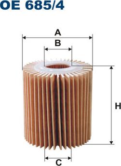 Filtron OE685/4 - Eļļas filtrs autospares.lv