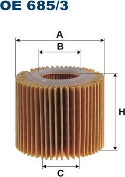 Filtron OE685/3 - Eļļas filtrs autospares.lv