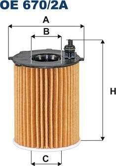 Filtron OE670/2A - Eļļas filtrs autospares.lv