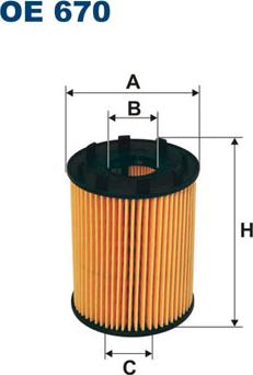 Filtron OE670 - Eļļas filtrs autospares.lv