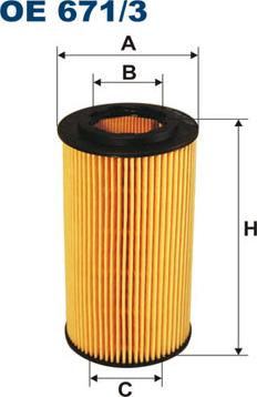 Filtron OE671/3 - Eļļas filtrs www.autospares.lv