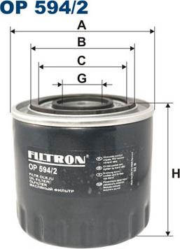 Filtron OP594/2 - Eļļas filtrs autospares.lv