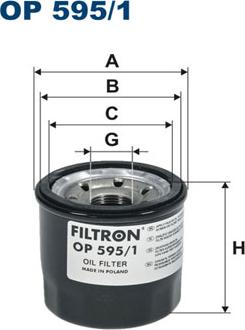 Filtron OP595/1 - Oil Filter www.autospares.lv