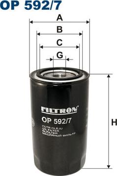 Filtron OP592/7 - Eļļas filtrs autospares.lv