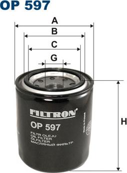 Filtron OP597 - Oil Filter www.autospares.lv