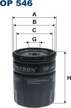 Filtron OP546 - Oil Filter www.autospares.lv