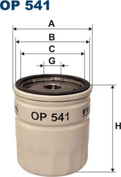 Filtron OP541 - Eļļas filtrs autospares.lv