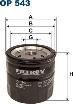 Filtron OP543 - Oil Filter www.autospares.lv