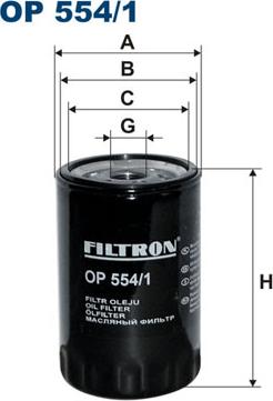 Filtron OP554/1 - Eļļas filtrs www.autospares.lv