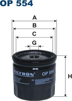 Filtron OP554 - Eļļas filtrs autospares.lv