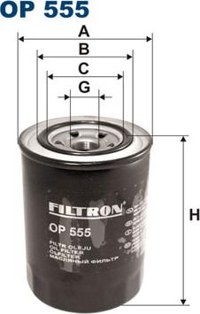 Filtron OP555 - Eļļas filtrs www.autospares.lv