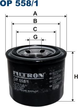 Filtron OP558/1 - Oil Filter www.autospares.lv