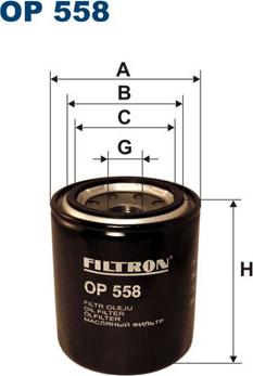 Filtron OP558 - Eļļas filtrs autospares.lv